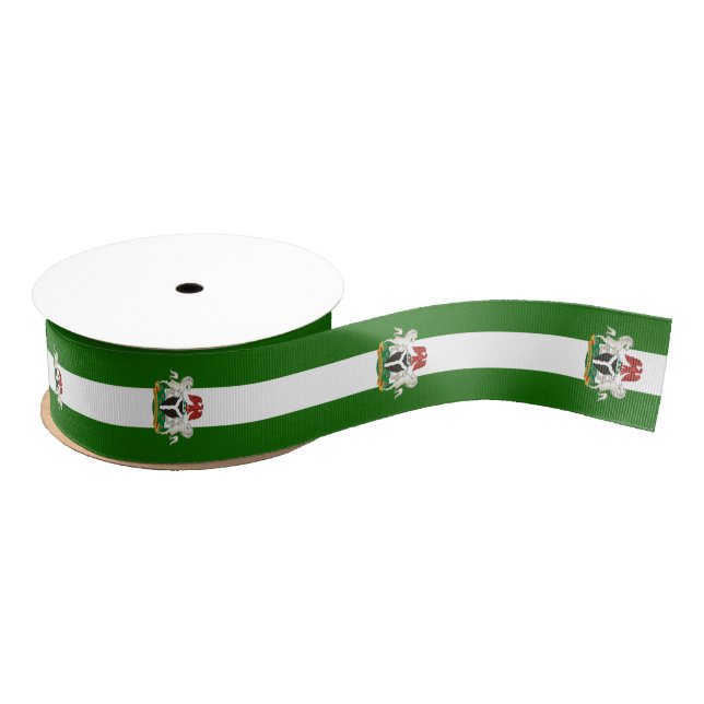 Nigerian flag-coat of arms    grosgrain ribbon (Spool)
