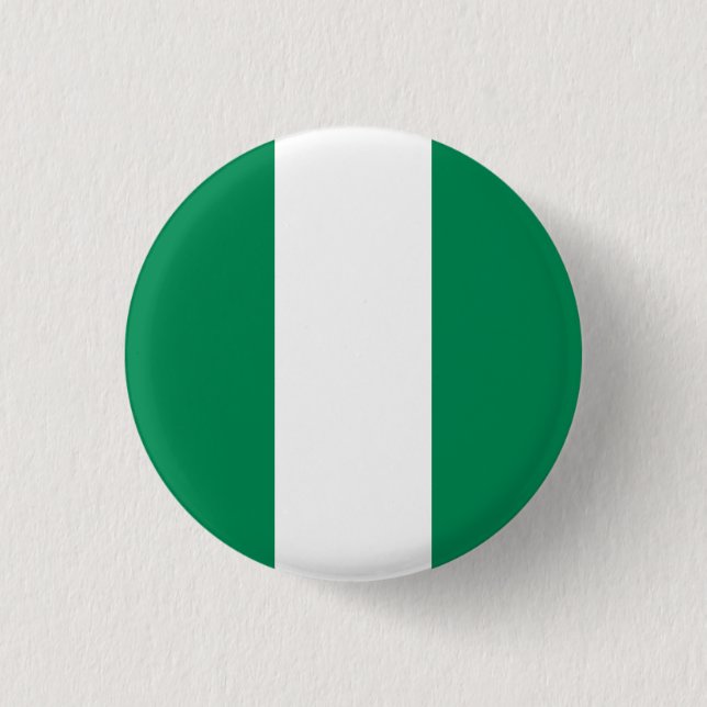 Nigerian Flag, Flag of Nigeria 3 Cm Round Badge (Front)