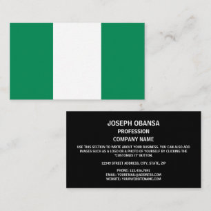 Nigerian Flag, Flag of Nigeria Business Card