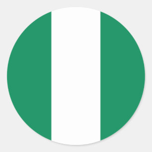 Nigerian Flag, Flag of Nigeria Classic Round Sticker