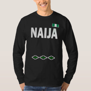 Nigerian Flag In Heart 9ja patriot Naija Nigerian T-Shirt