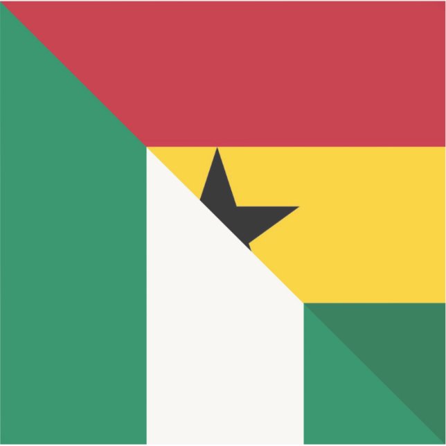 Nigerian Ghanaian Flag Nigeria Ghana Naija (Front)