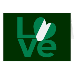 Nigerian Green LOVE Heart Flag