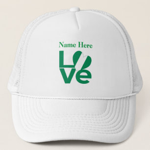 Nigerian Green LOVE Heart Flag Personalised  Trucker Hat