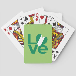 Nigerian Green LOVE Heart Flag  Playing Cards