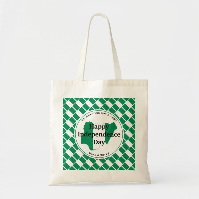 NIGERIAN INDEPENDENCE Celebrating Nigeria Tote Bag (Front)