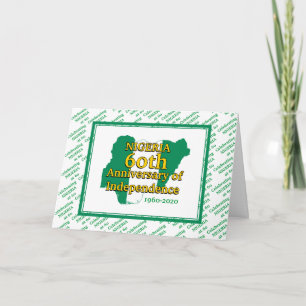 NIGERIAN INDEPENDENCE   Nigeria 60th Anniversary Card