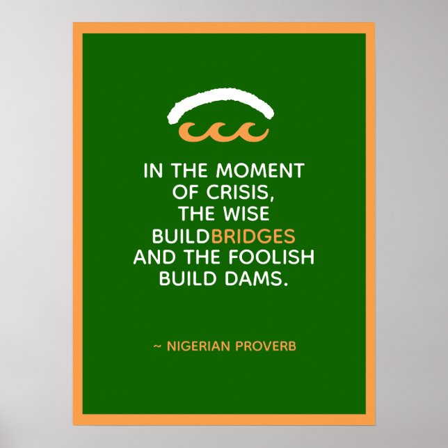 Nigerian Proverb Poster (Front)