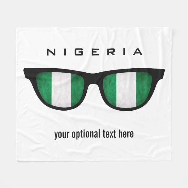 Nigerian Shades custom fleece blankets (Front (Horizontal))