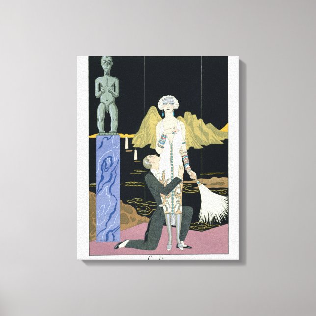 Night, 1925 (pochoir print) canvas print (Front)