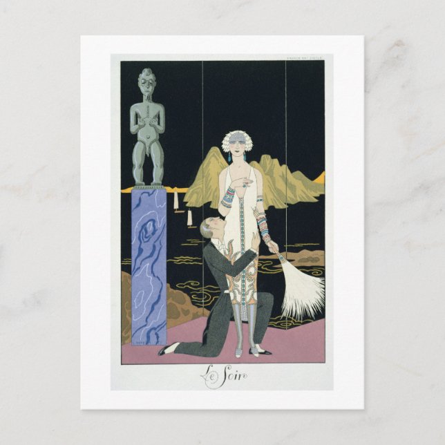 Night, 1925 (pochoir print) postcard (Front)