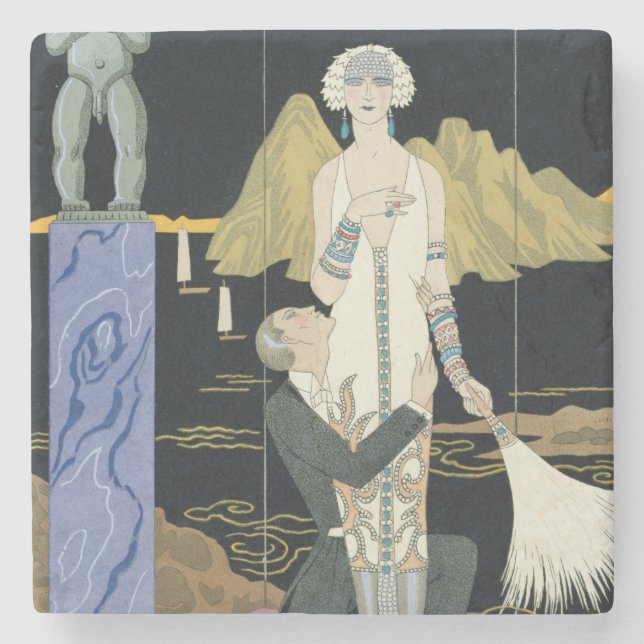 Night, 1925 (pochoir print) stone coaster (Front)