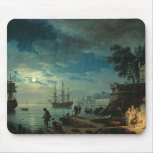 Night: A Port in the Moonlight, 1748 Mouse Mat