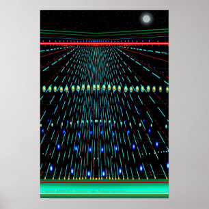 " NIGHT AIRPORT " by: Robert Singletary Poster