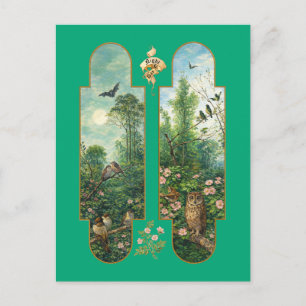 Night And Day Landscape Vignettes Retro 1902 Postcard