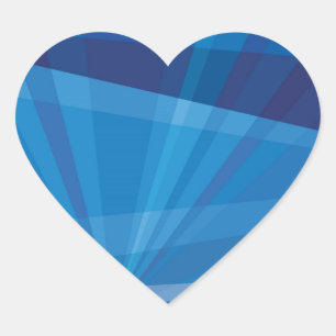 Night and moonlight seaside heart sticker