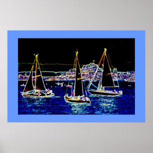 Night art poster