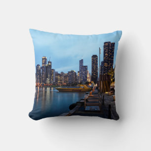 Night At Navy Pier Cushion