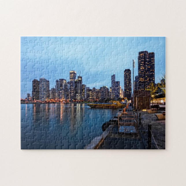 Night At Navy PIer Jigsaw Puzzle (Horizontal)