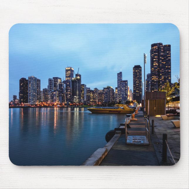 Night At Navy Pier Mouse Mat (Front)