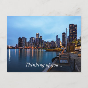 Night At Navy Pier Thinking Of You Postcard