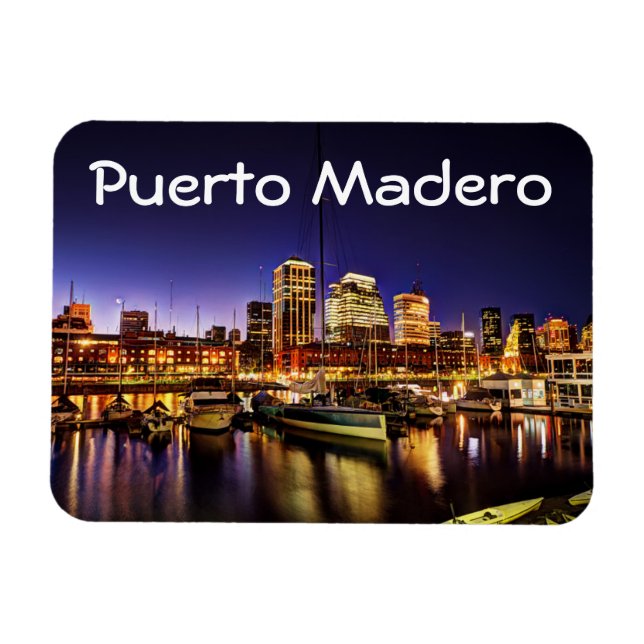 Night At Puerto Madero Magnet (Horizontal)