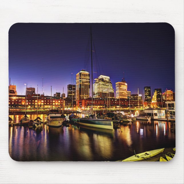 Night At Puerto Madero Mouse Mat (Front)