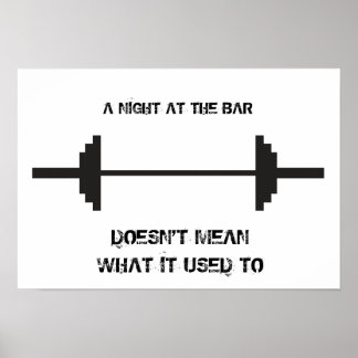 Night at the Bar Motivational Poster