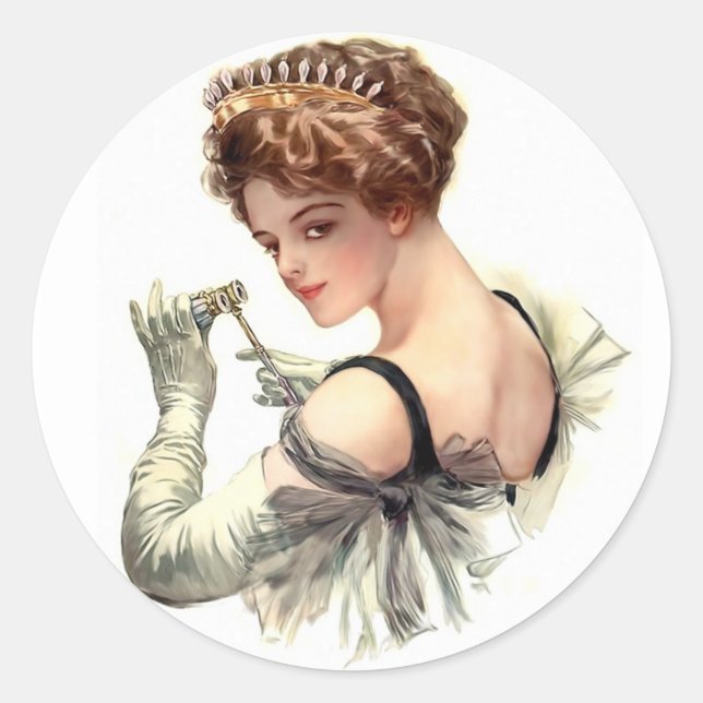 Night at the Opera Classic Round Sticker (Front)