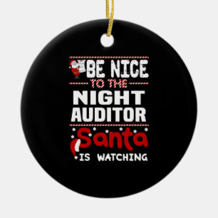 Night Auditor Ceramic Tree Decoration
