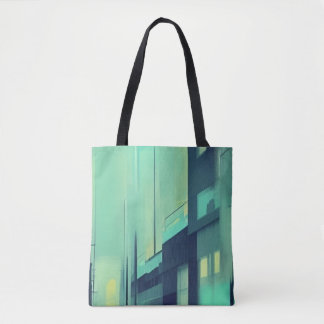 Night azure street tote bag