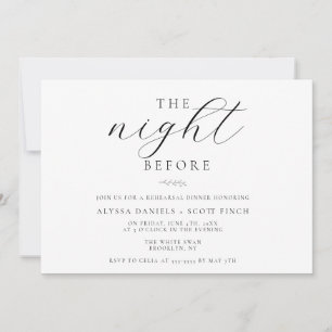 Night Before Branch Rehearsal Dinner Invitation