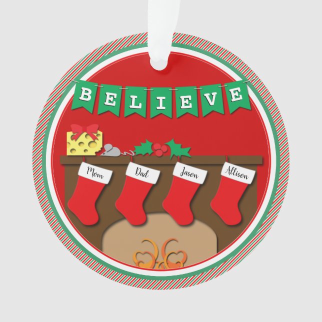 Night Before Christmas 4 Stockings with PHOTO Ornament (Front)