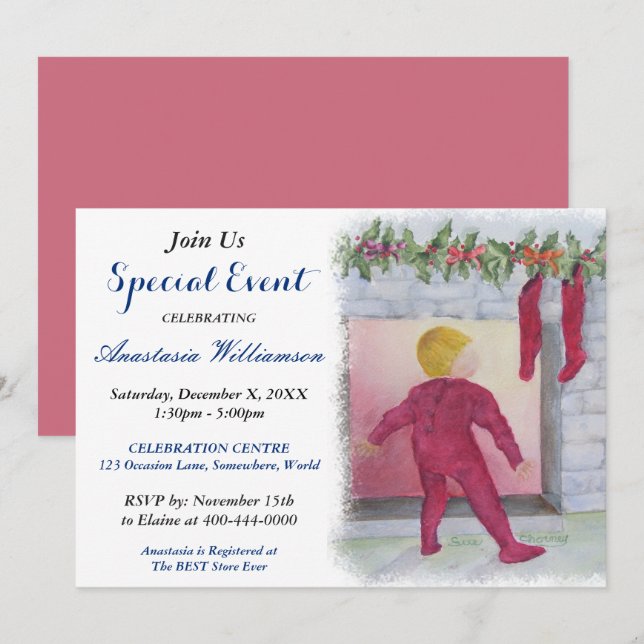 Night Before Christmas PARTY EVENT INVITE (Front/Back)