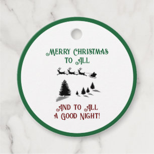 Night Before Christmas Santa Holiday Favour Tags