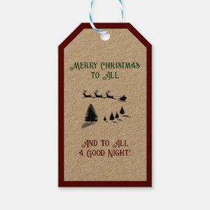 Night Before Christmas Santa Holiday Gift Tags