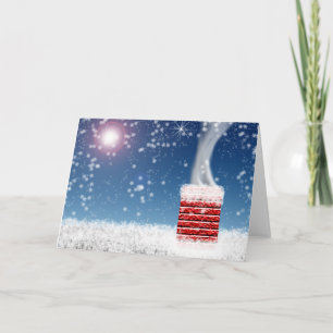 Night Before Christmas Scene Holidays Blank Inside Holiday Card