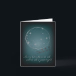 Night Before Christmas, Traditional Greeting Card<br><div class="desc">Traditional,  Modern,  greeting card. Night Before Christmas. Suitable for friends,  family and loved ones. Full moon line drawing,  Santa Clause. Festive 2023 Design by Irish Author and Illustrator Amanda Cunningham.</div>