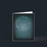 Night Before Christmas, Traditional Greeting Card<br><div class="desc">Traditional,  Modern,  greeting card. Night Before Christmas. Suitable for friends,  family and loved ones. Full moon line drawing,  Santa Clause. Festive 2023 Design by Irish Author and Illustrator Amanda Cunningham.</div>