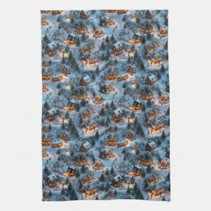 Night Before Christmas - Twilight Serenity  Tea Towel