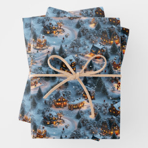 Night Before Christmas - Twilight Serenity Wrapping Paper Sheet