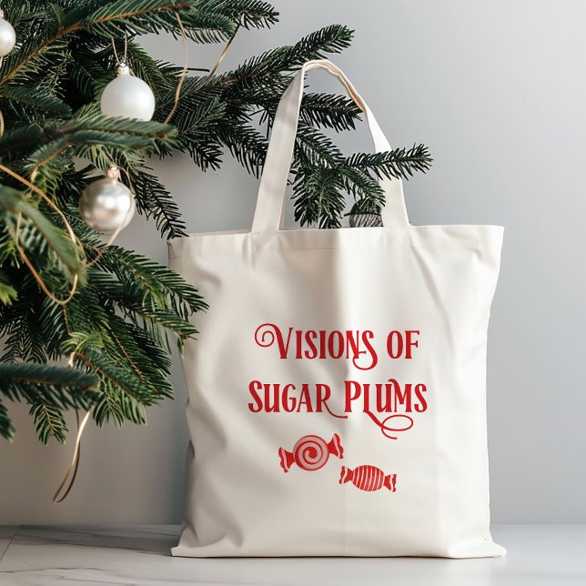 Night Before Christmas Visions of Sugar Plums Tote Bag (Creator Uploaded)
