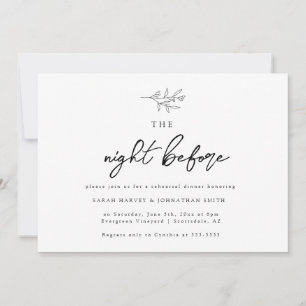Night Before Foliage Rehearsal Dinner Invitation
