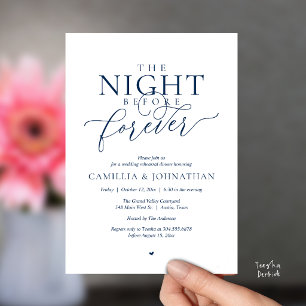 “Night Before Forever” Romantic Rehearsal Dinner Invitation