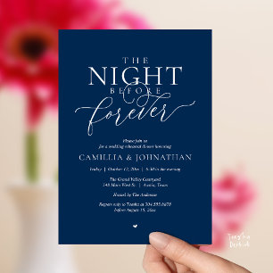 “Night Before Forever” Romantic Rehearsal Dinner Invitation