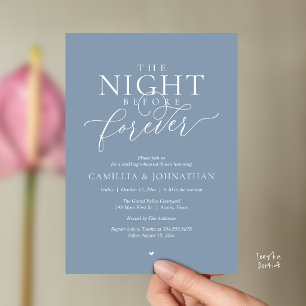 “Night Before Forever” Romantic Rehearsal Dinner Invitation