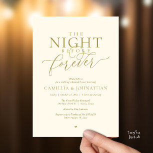 “Night Before Forever” Romantic Rehearsal Dinner Invitation