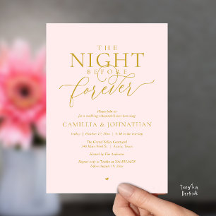 “Night Before Forever” Romantic Rehearsal Dinner Invitation