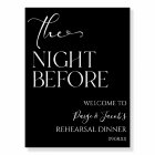 Night Before Wedding Rehearsal Dinner Welcome Sign