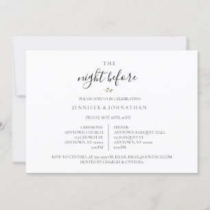 Night Before Wreath Rehearsal Dinner Invitations